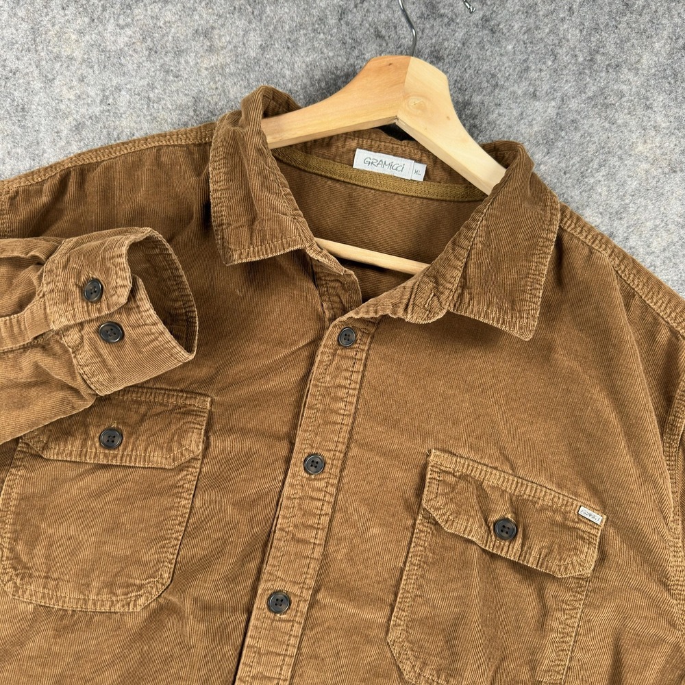 Gramicci Men's Corduroy Button-Down Shirt - Brown